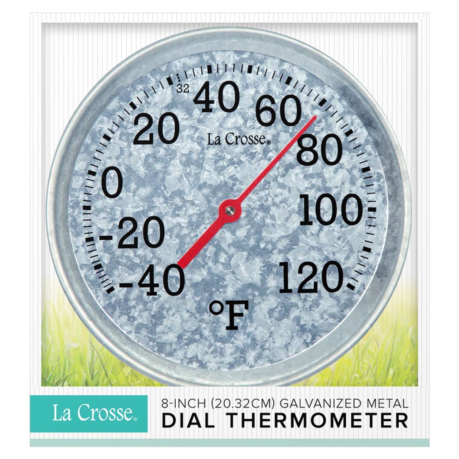  La Crosse Technology Thermometer Galvanized Metal Silver 7 In.