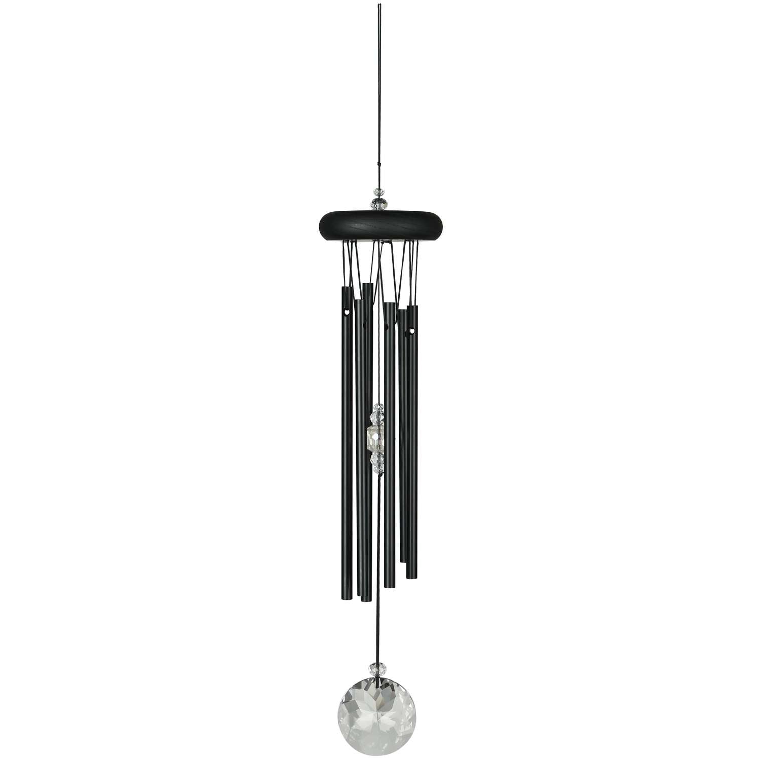  Woodstock Chimes Signature Collection Black Aluminum/Wood 16 In. Wind Chime
