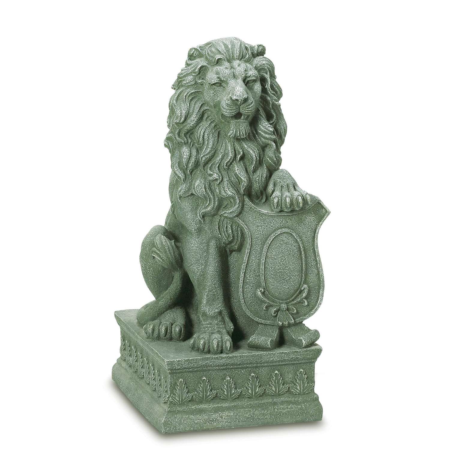  Summerfield Terrace Polyresin Gray 25 In. Regal Lion Statue