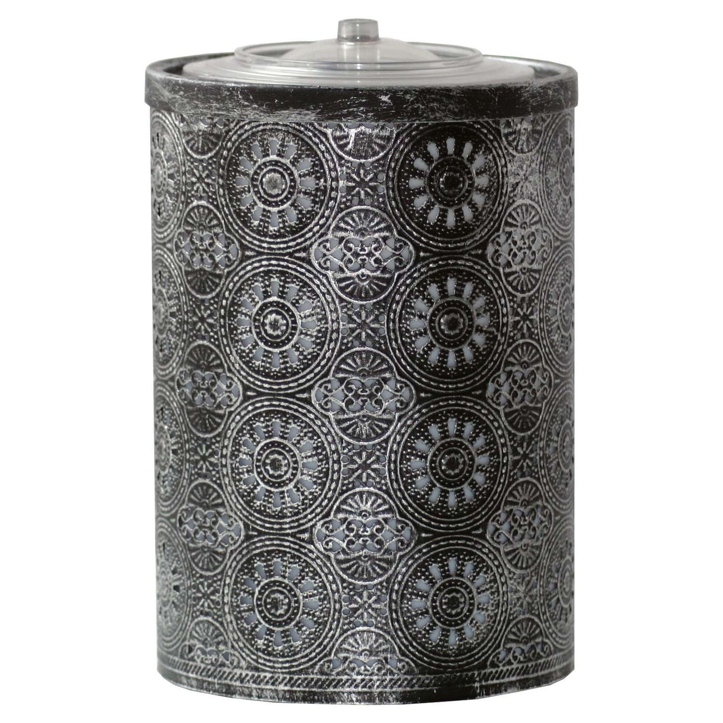  Patio Essentials AquaFlame Metal Silver 8.3 In. H Cascading Table Top Fountain