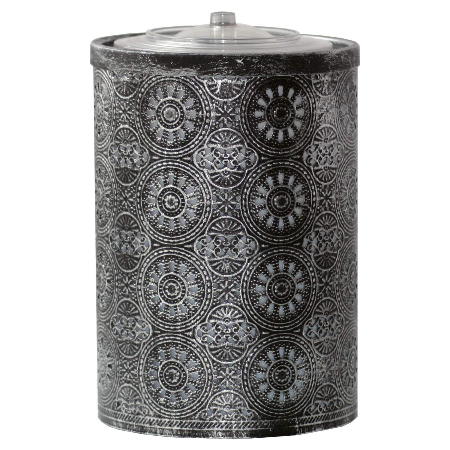  Patio Essentials AquaFlame Metal Silver 8.3 In. H Cascading Table Top Fountain
