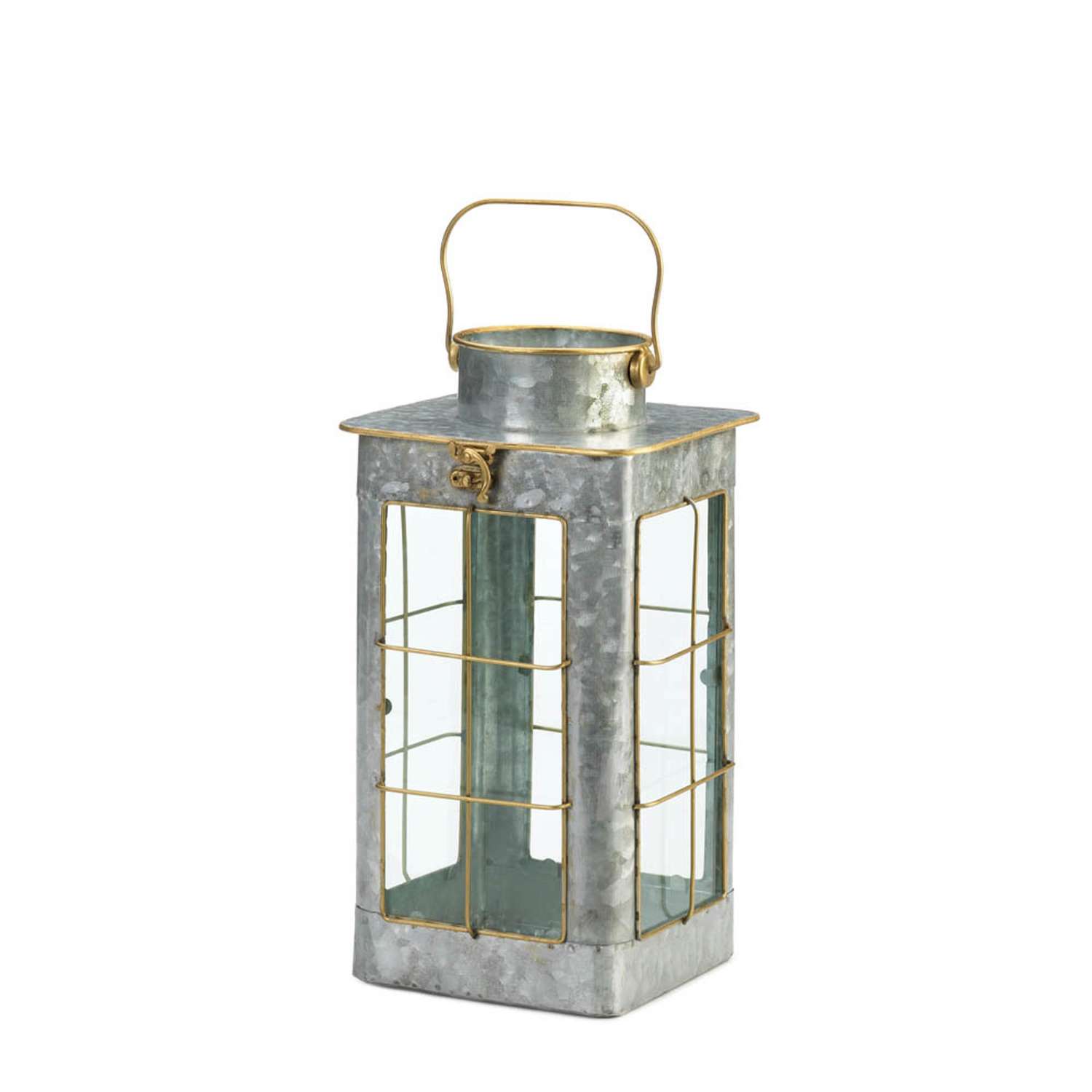  Zingz & Thingz 14.25 In. Metal Farmhouse Lantern Silver