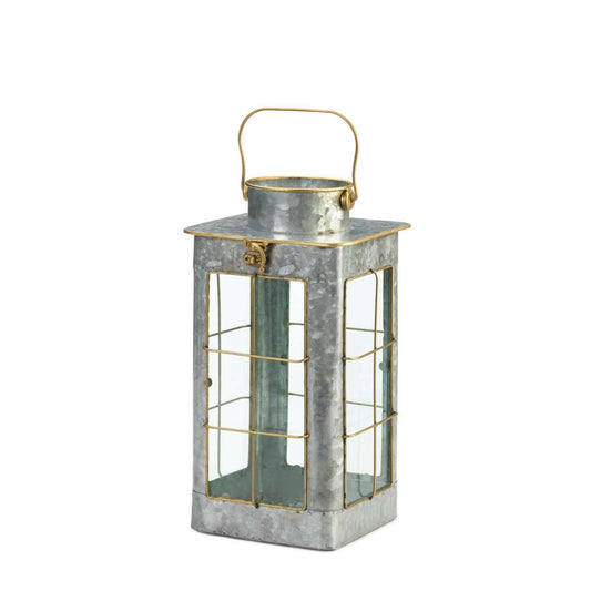  Zingz & Thingz 14.25 In. Metal Farmhouse Lantern Silver