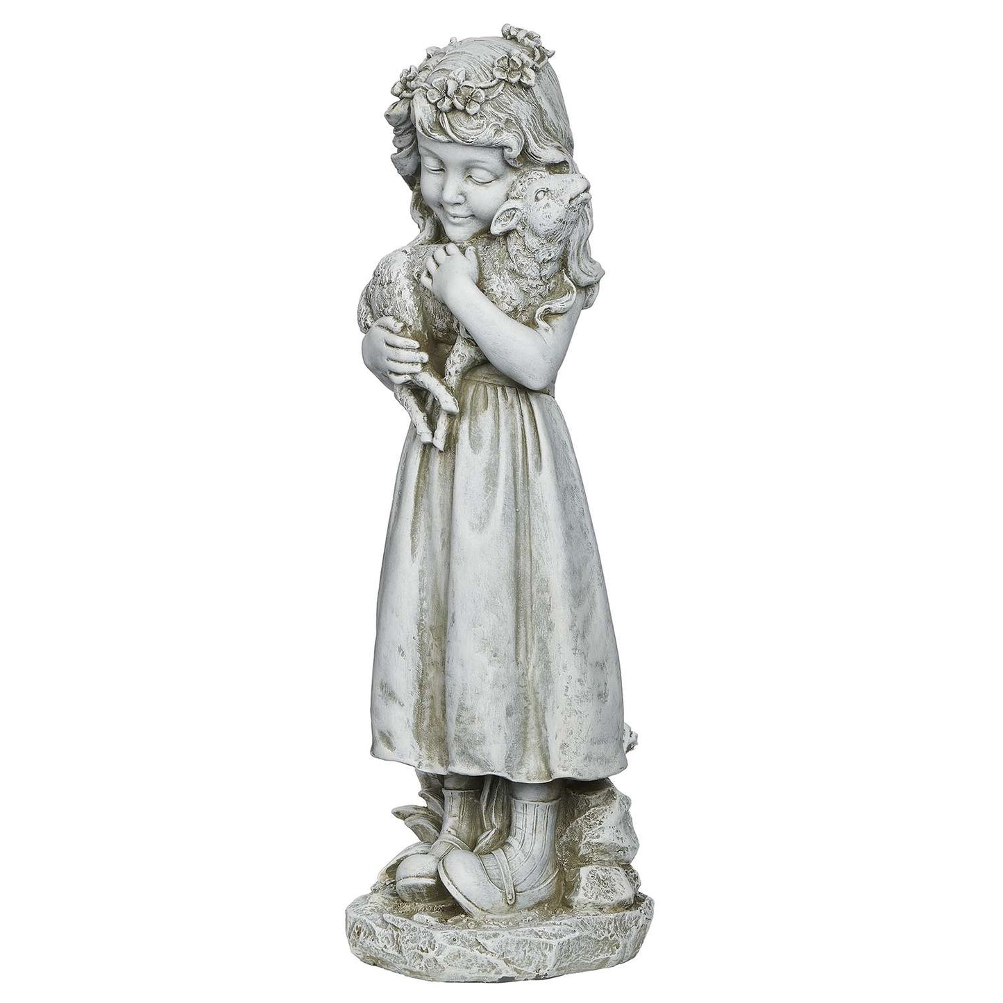  Roman Gray Polyresin 17.9 In. H Outdoor Decoration