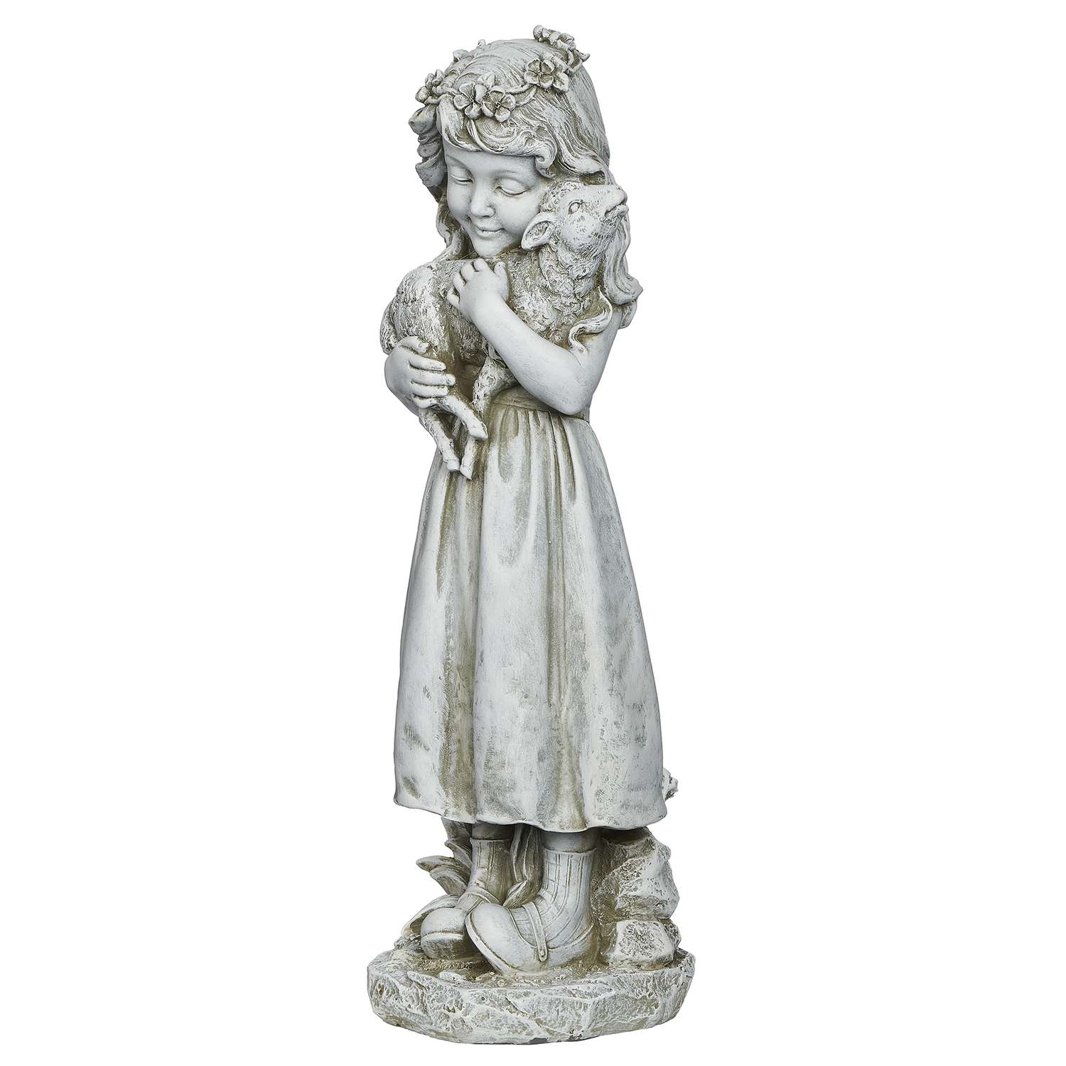  Roman Gray Polyresin 17.9 In. H Outdoor Decoration