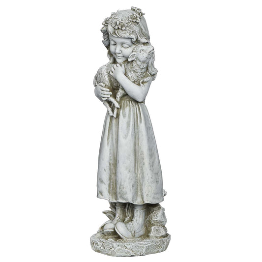  Roman Gray Polyresin 17.9 In. H Outdoor Decoration