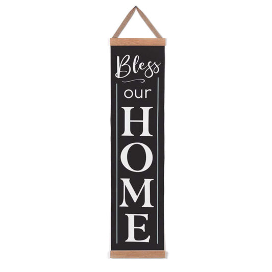  P. Graham Dunn Black/White Wood 43.75 In. H Bless Our Home Banner Decoration