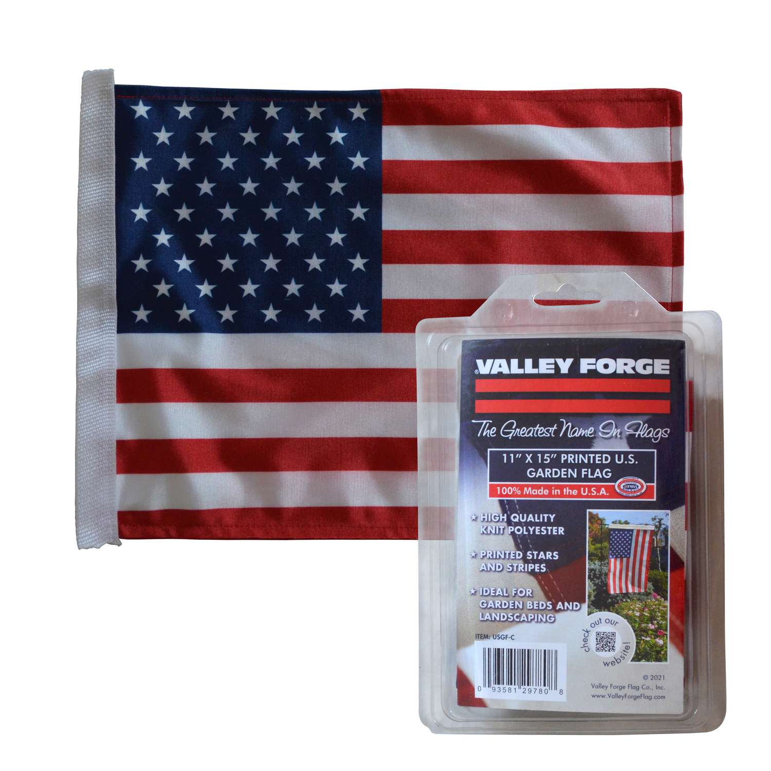  Valley Forge American Garden Flag 11 In. H X 15 In. W