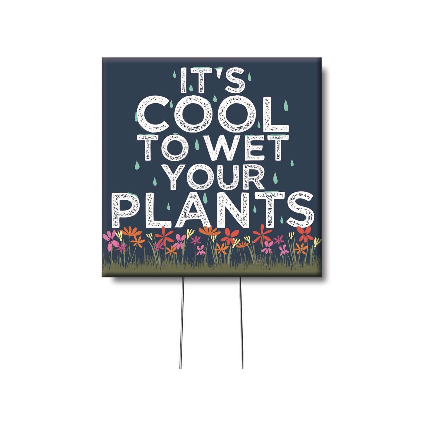  My Word! Multicolored Wood 4 In. H It's Cool To Wet Your Plants Plant Pokes