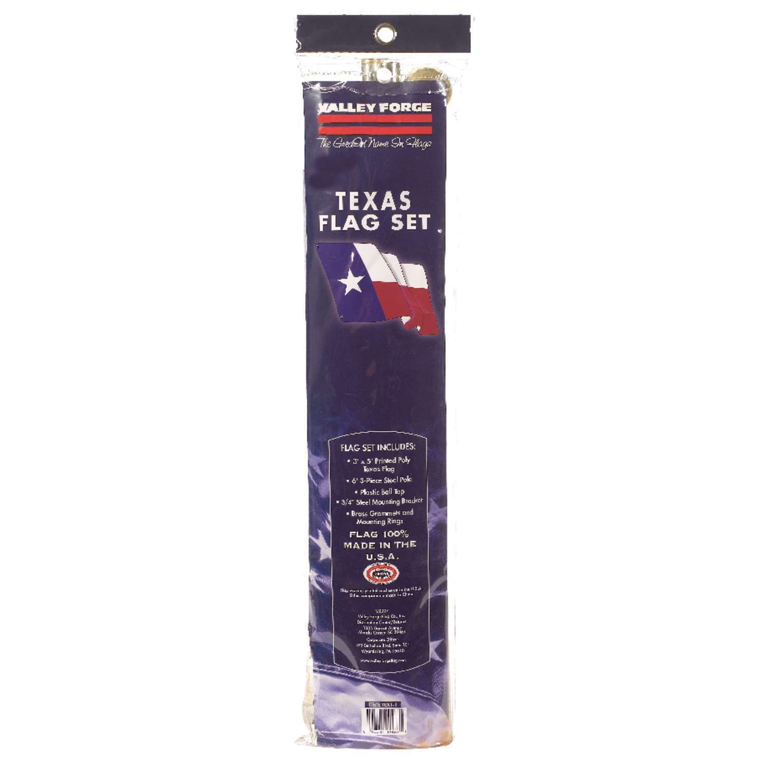  Valley Forge Texas Flag Kit 36 In. H X 60 In. W