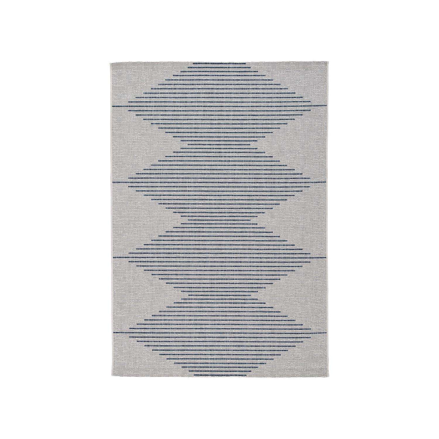  Signature Design By Ashley Alverno 94 In. W X 122 In. L Blue/White Geometric Polypropylene Rug