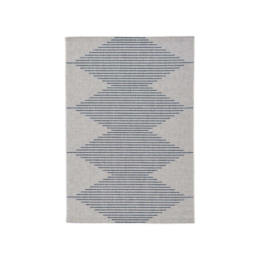  Signature Design By Ashley Alverno 94 In. W X 122 In. L Blue/White Geometric Polypropylene Rug