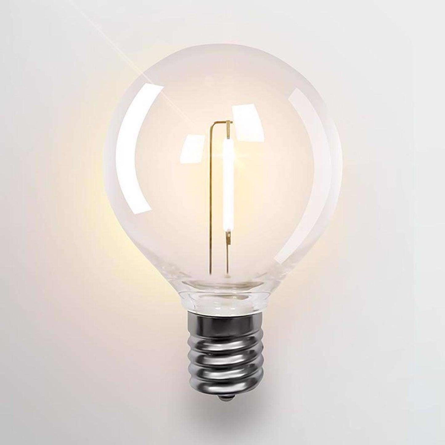  Belle Luci Holiday Bright Lights LED G50 Single Filament LED Replacement Bulb Warm White 2.5 In. 25