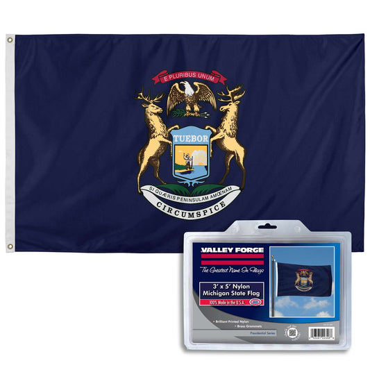  Valley Forge Michigan State Flag 36 In. H X 60 In. W