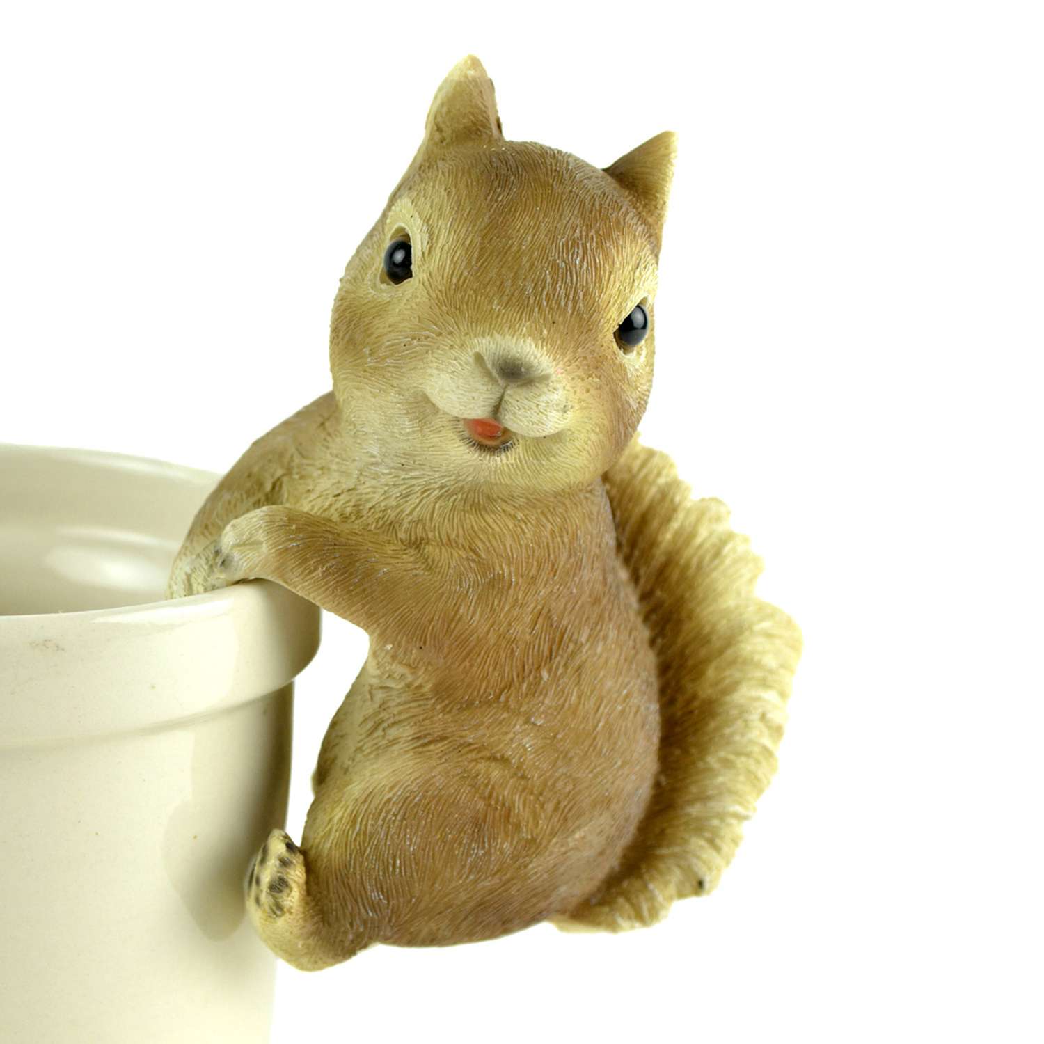  Midwest Design Imports Brown Polyresin 6 In. H Squirrel Pot Hanger Outdoor Decoration