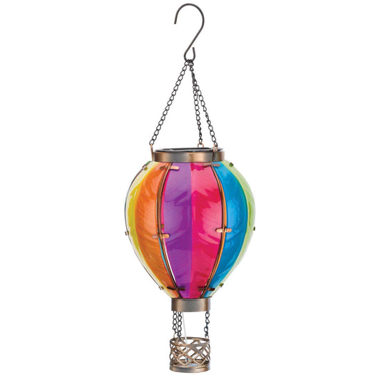  Regal Art & Gift Multicolored Glass/Metal 15 In. H Hot Air Balloon Lantern