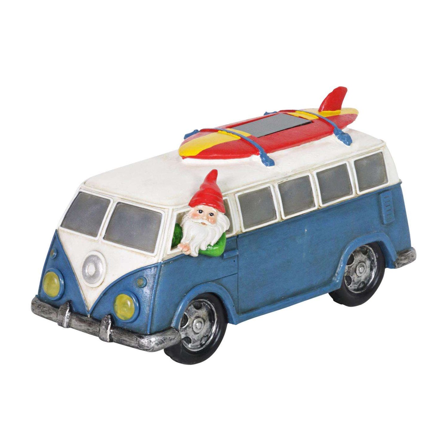  Exhart WindyWings Multicolored Resin 5.5 In. H Gnome In Blue Retro Van Statue