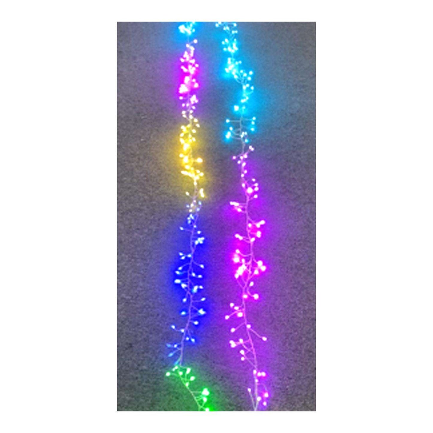  Holiday Bright Lights Big Seed Micro Cluster Style Garland Lights Multicolored 10 Ft. 200 Lights