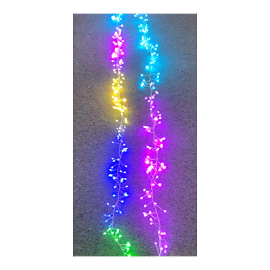  Holiday Bright Lights Big Seed Micro Cluster Style Garland Lights Multicolored 10 Ft. 200 Lights
