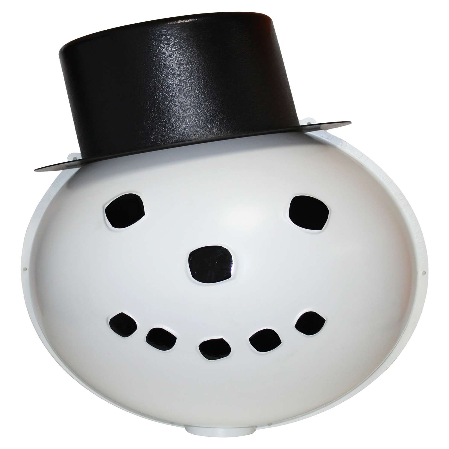  Lamplighter Black/Off-White Plastic 19 In. H Snowman Lamppost Cover Outdoor Decoration