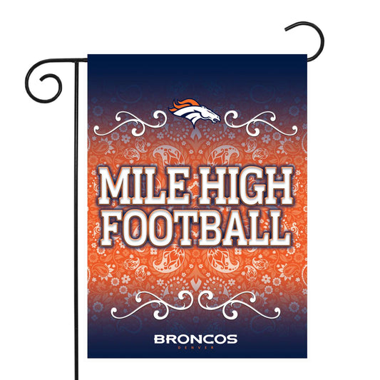  Rico NFL Denver Broncos Garden Flag 18 In. H X 13 In. L