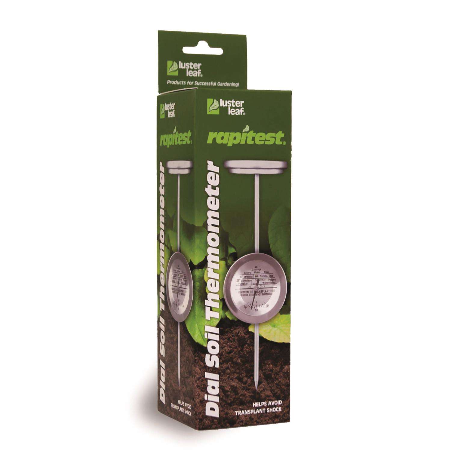  Luster Leaf Rapitest Soil Thermometer Stainless Steel Silver