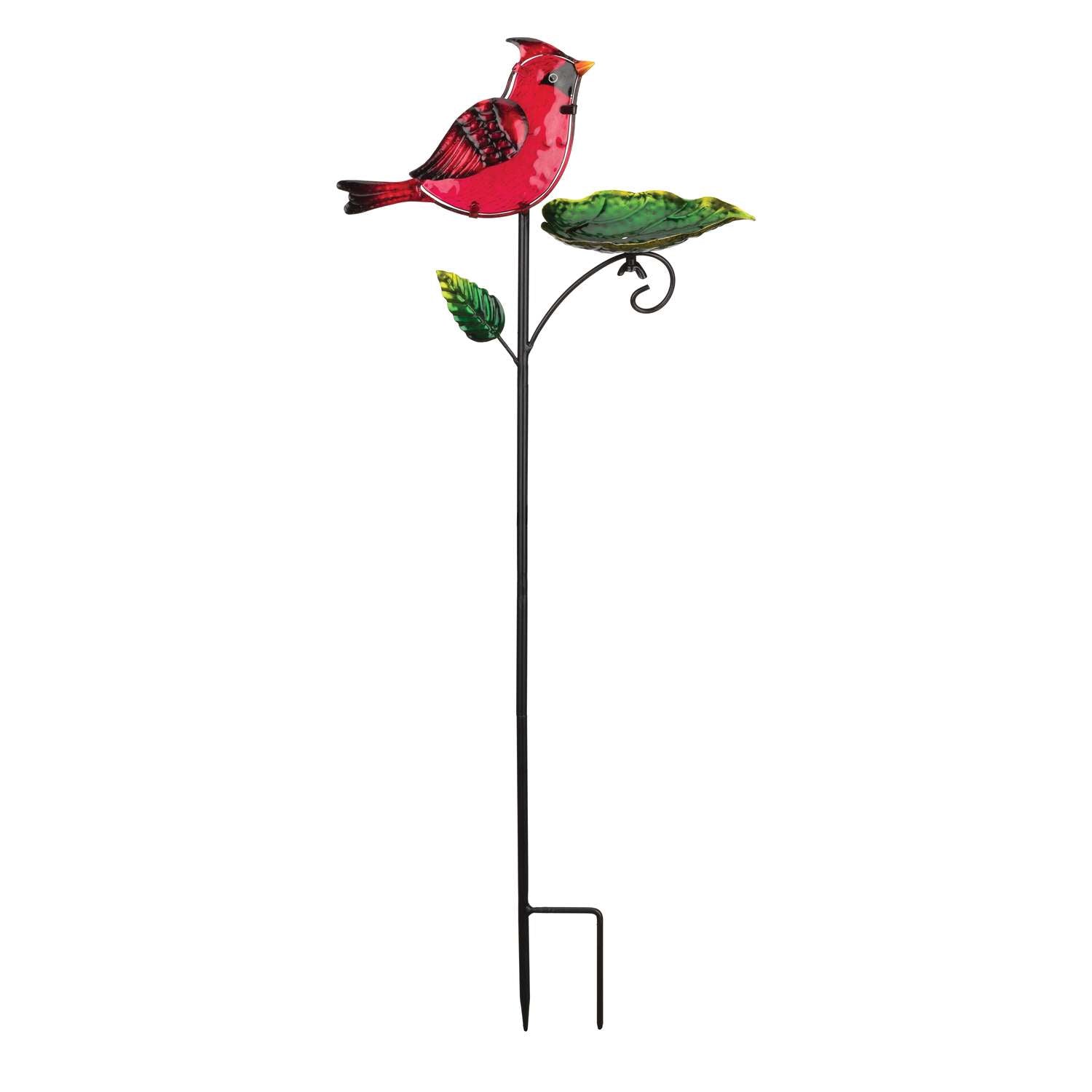  Regal Art & Gift Red Glass/Metal 29.5 In. H Outdoor Garden Stake
