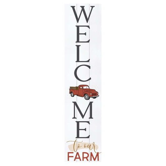  P. Graham Dunn Multicolored Wood 47 In. H Welcome To Our Farm Porch Sign