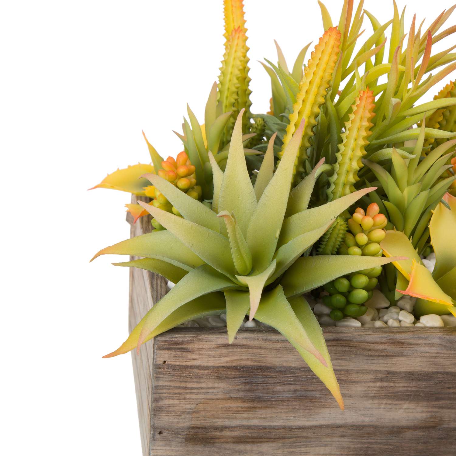  Glitzhome Black/Off-White Wood 6.25 In. H Wooden Pots