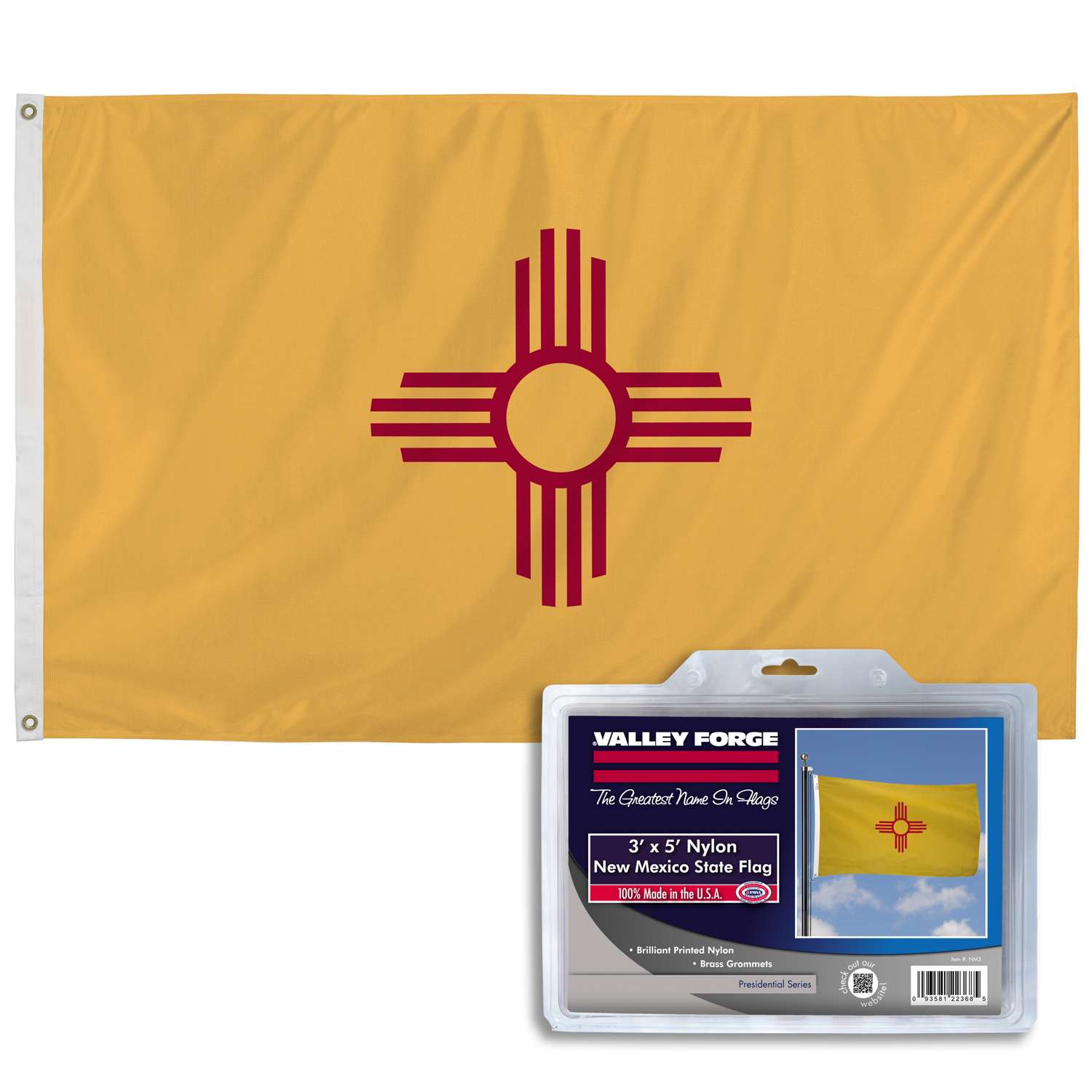  Valley Forge New Mexico State Flag 36 In. H X 60 In. W