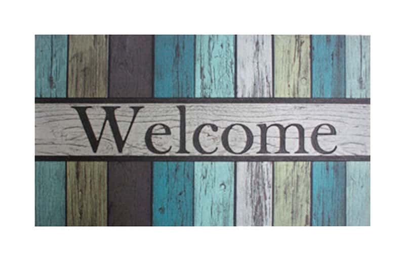  J & M Home Fashions 2.5 Ft. W X 1.5 Ft. L Multi-color Rubber Door Mat