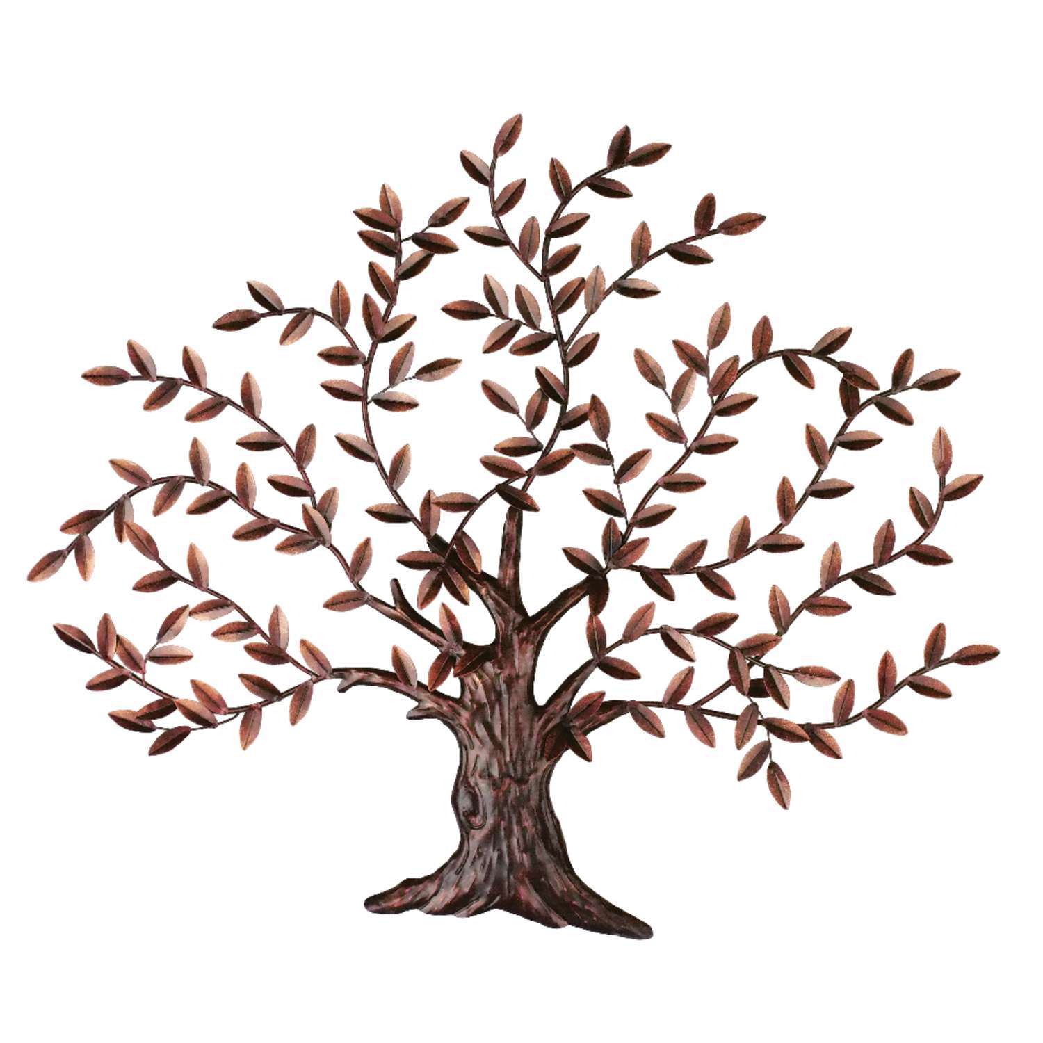  Living Accents 30 In. H X 25 In. W X 2 In. L Brown Steel Tree Wall Plaque
