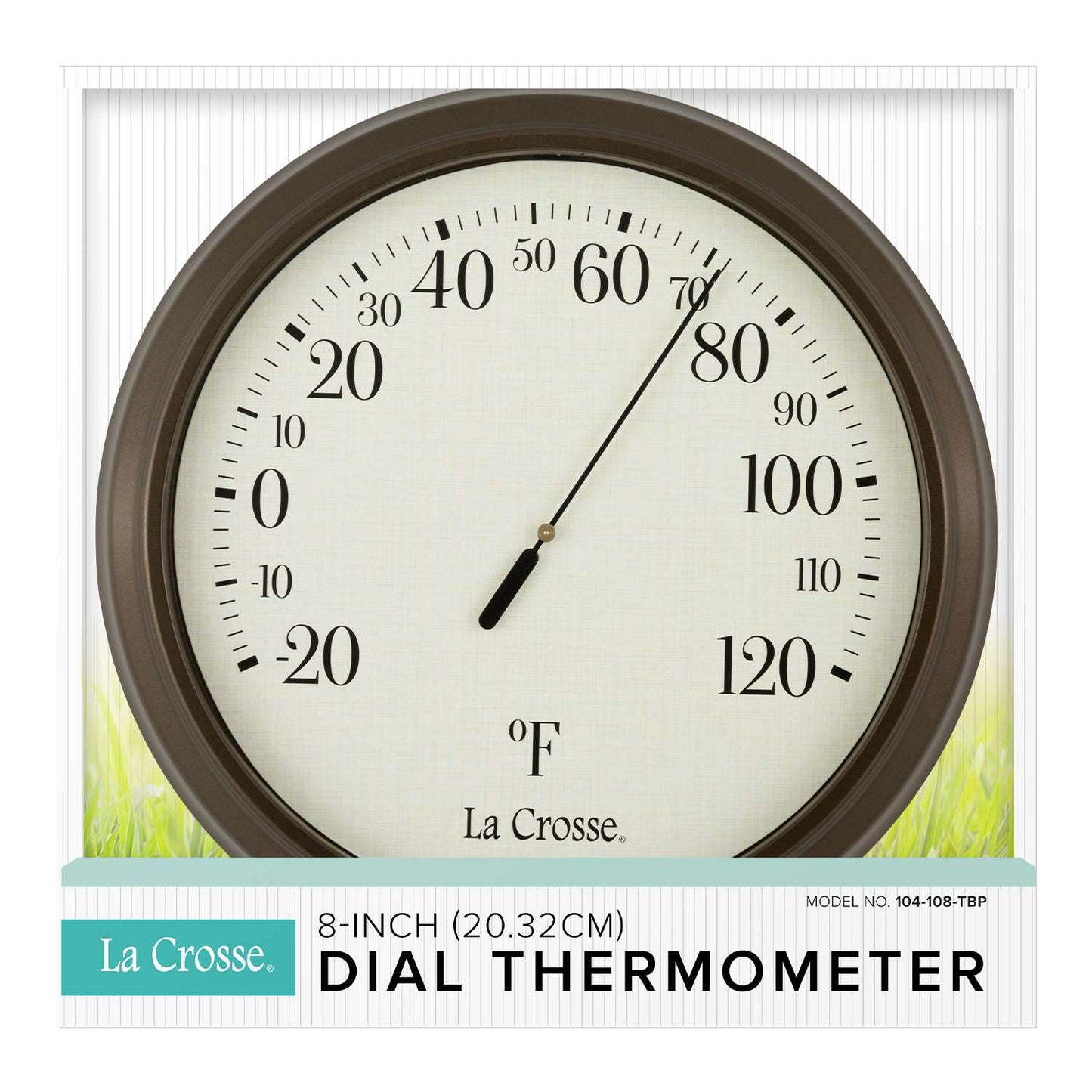  La Crosse Technology Dial Thermometer Plastic Brown 6.5 In.