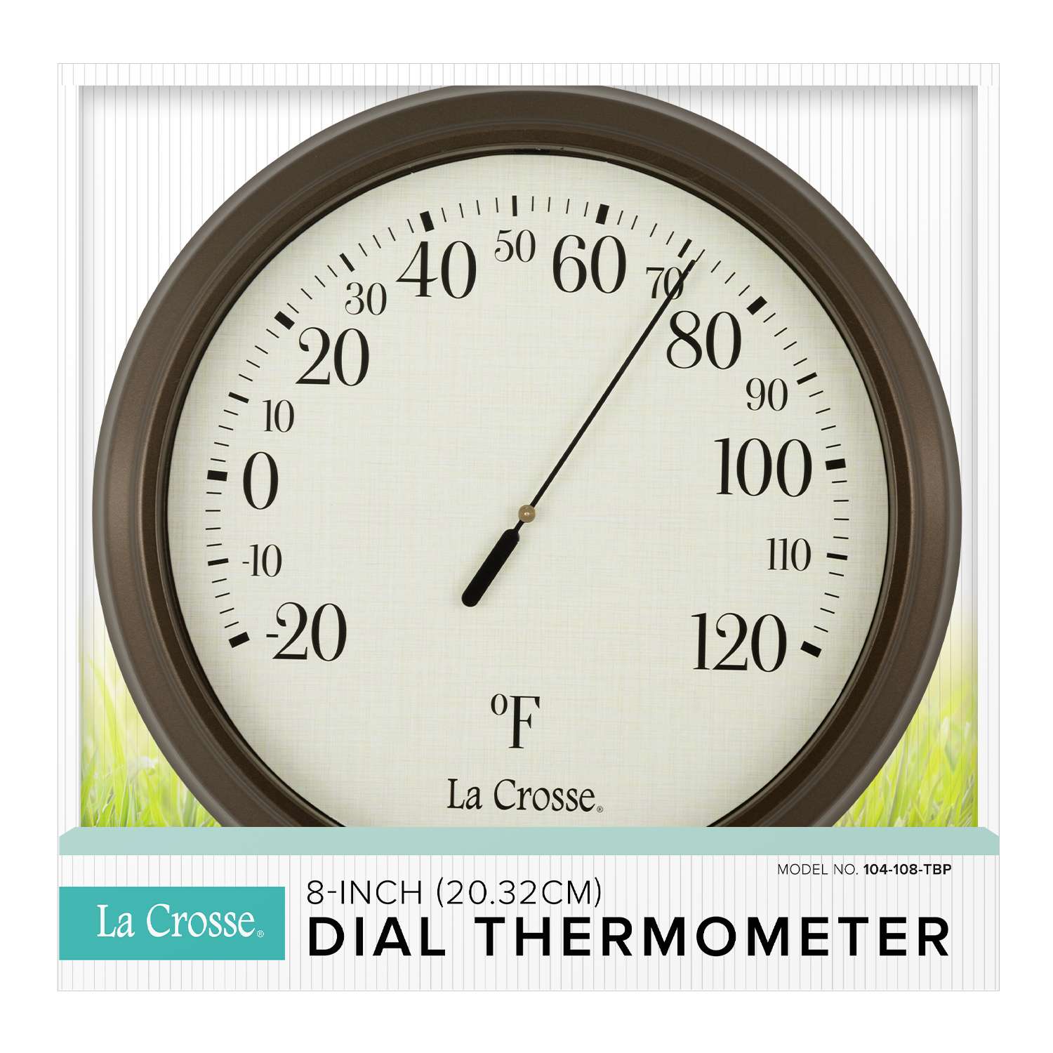  La Crosse Technology Dial Thermometer Plastic Brown 6.5 In.