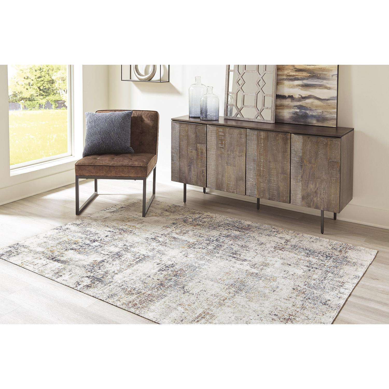  Signature Design By Ashley Jerelyn 91 In. L Multicolored Abstract Polypropylene Rug