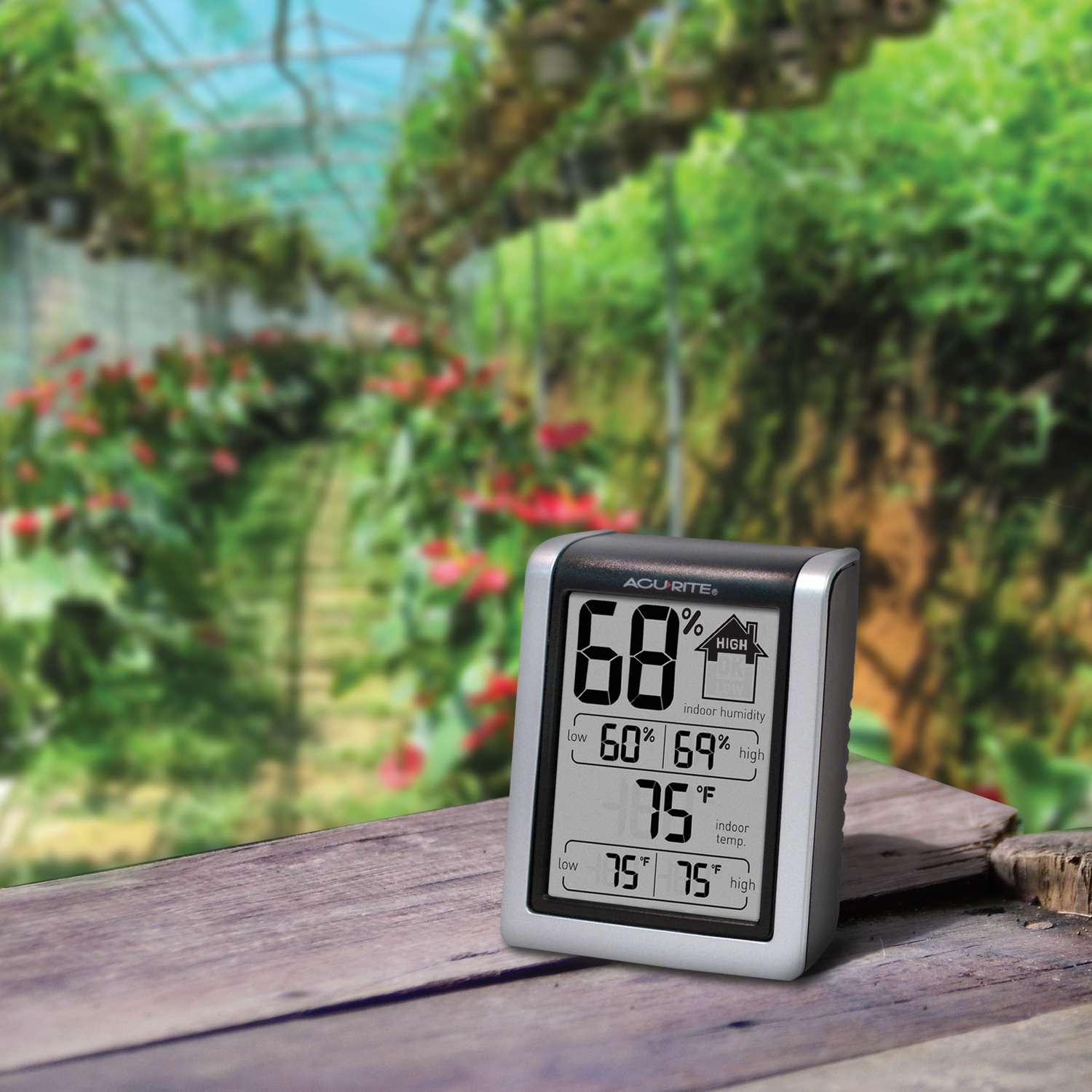  AcuRite Humidity Meter/Thermometer Plastic Gray