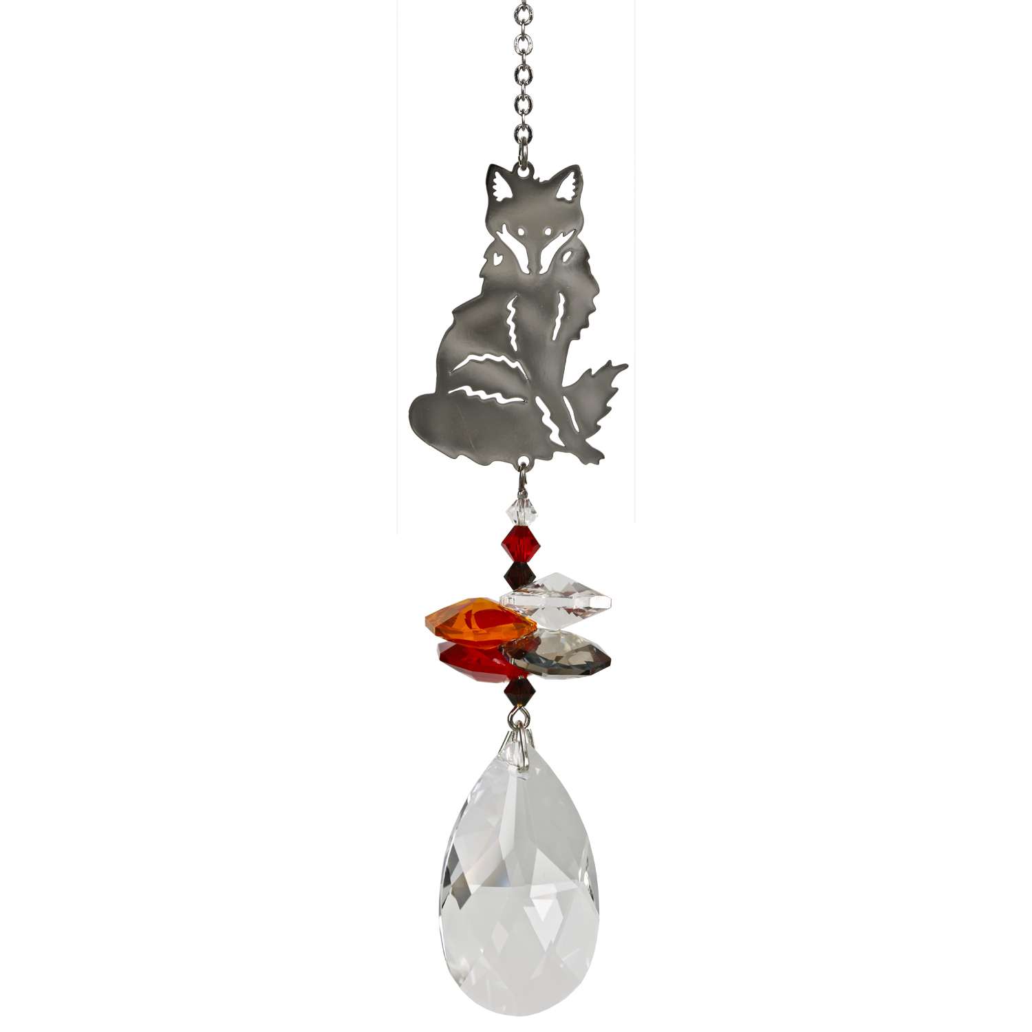  Woodstock Chimes Multi-color Crystal 4.5 In. Fox Wind Chime