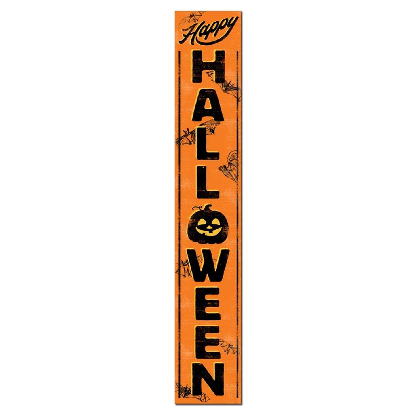  My Word! Black/Orange Wood 46.5 In. H Happy Halloween Porch Sign