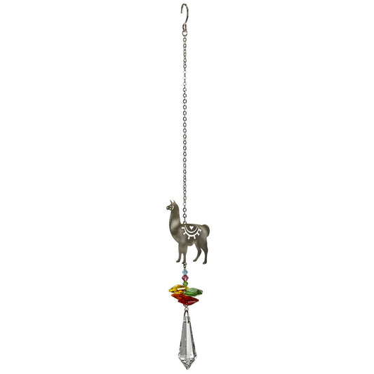  Woodstock Chimes Multi-color Crystal 4.5 In. Llama Wind Chime