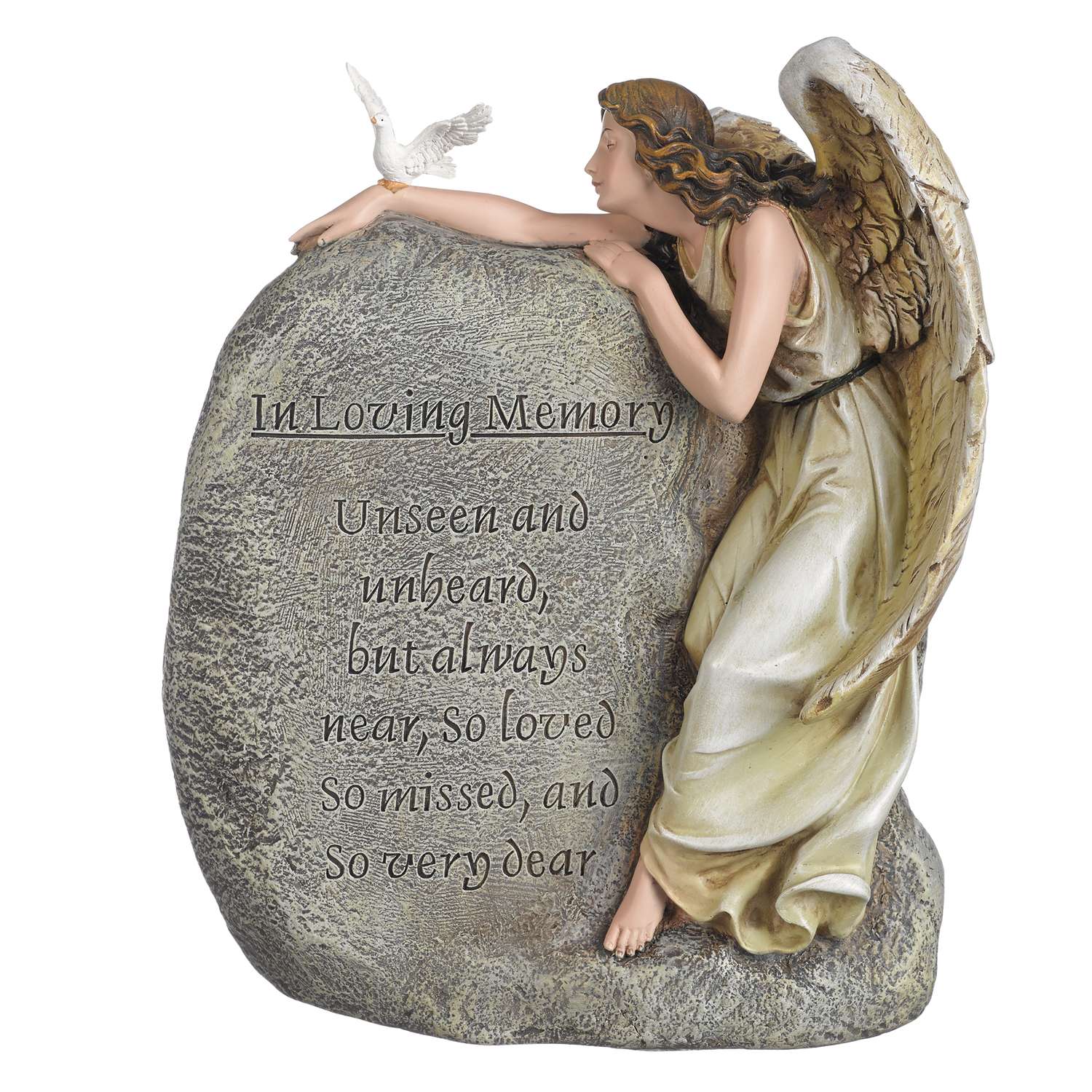  Roman Joseph's Studio Resin Multi-color 11.25 In. Memorial Garden Angel Statue