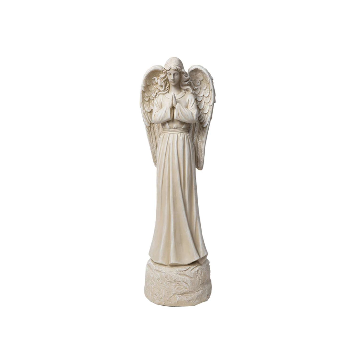  Infinity Cement White 26.38 In. Angel In Prayer Statue