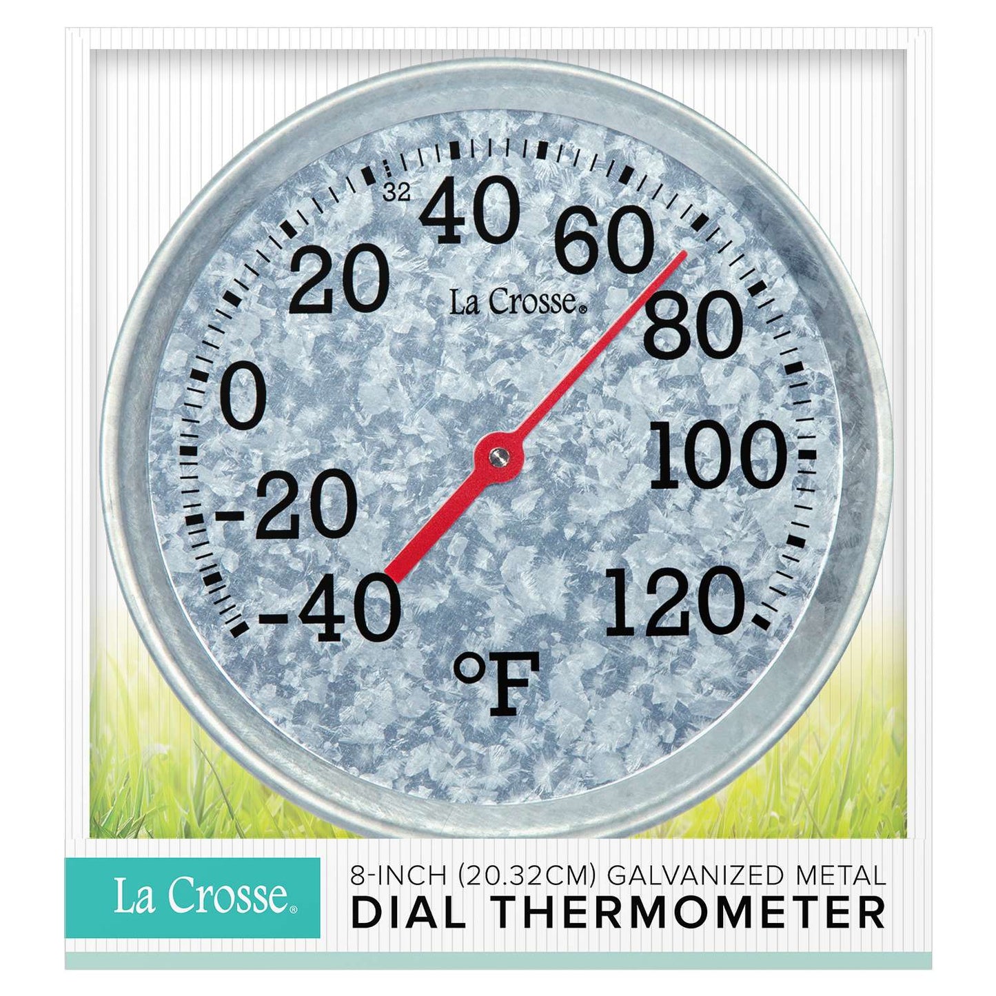  La Crosse Technology Thermometer Galvanized Metal Silver 7.5 In.