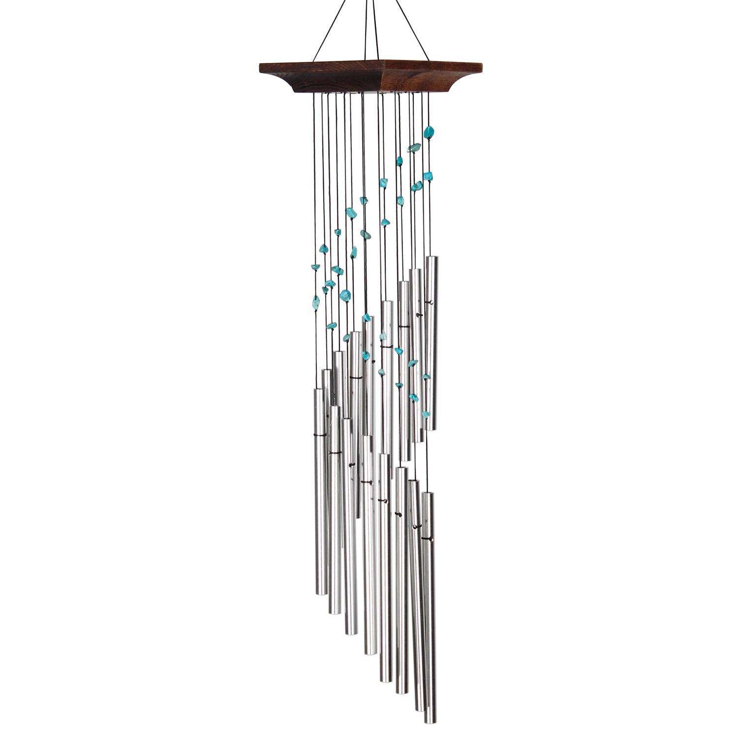  Woodstock Chimes Mystic Spiral Brown/Silver Aluminum/Wood 22 In. Wind Chime