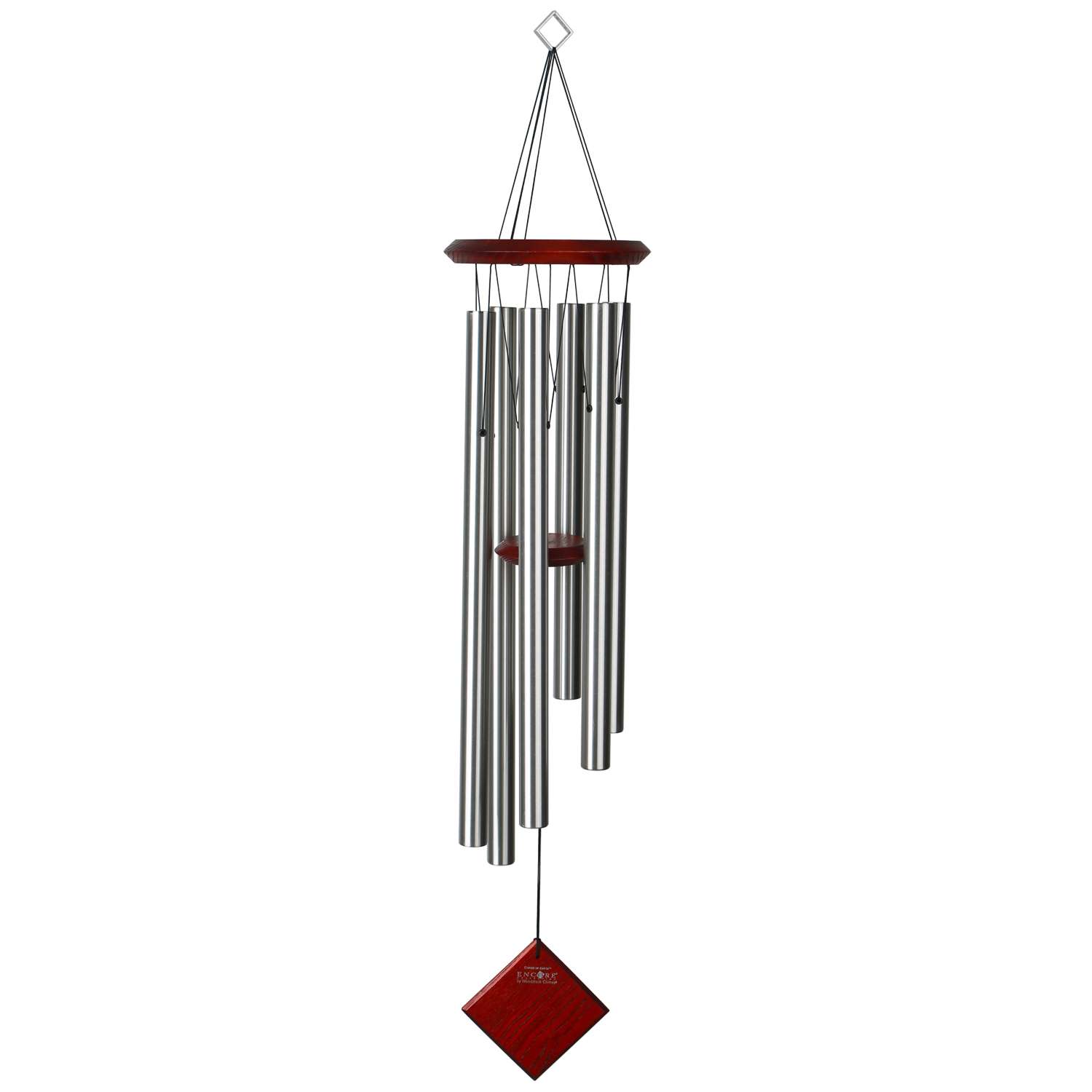  Woodstock Chimes Signature Collection Brown/Silver Aluminum/Wood 37 In. Wind Chime
