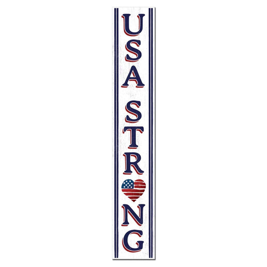  My Word! Multicolored Wood 46.5 In. H USA Strong Porch Sign