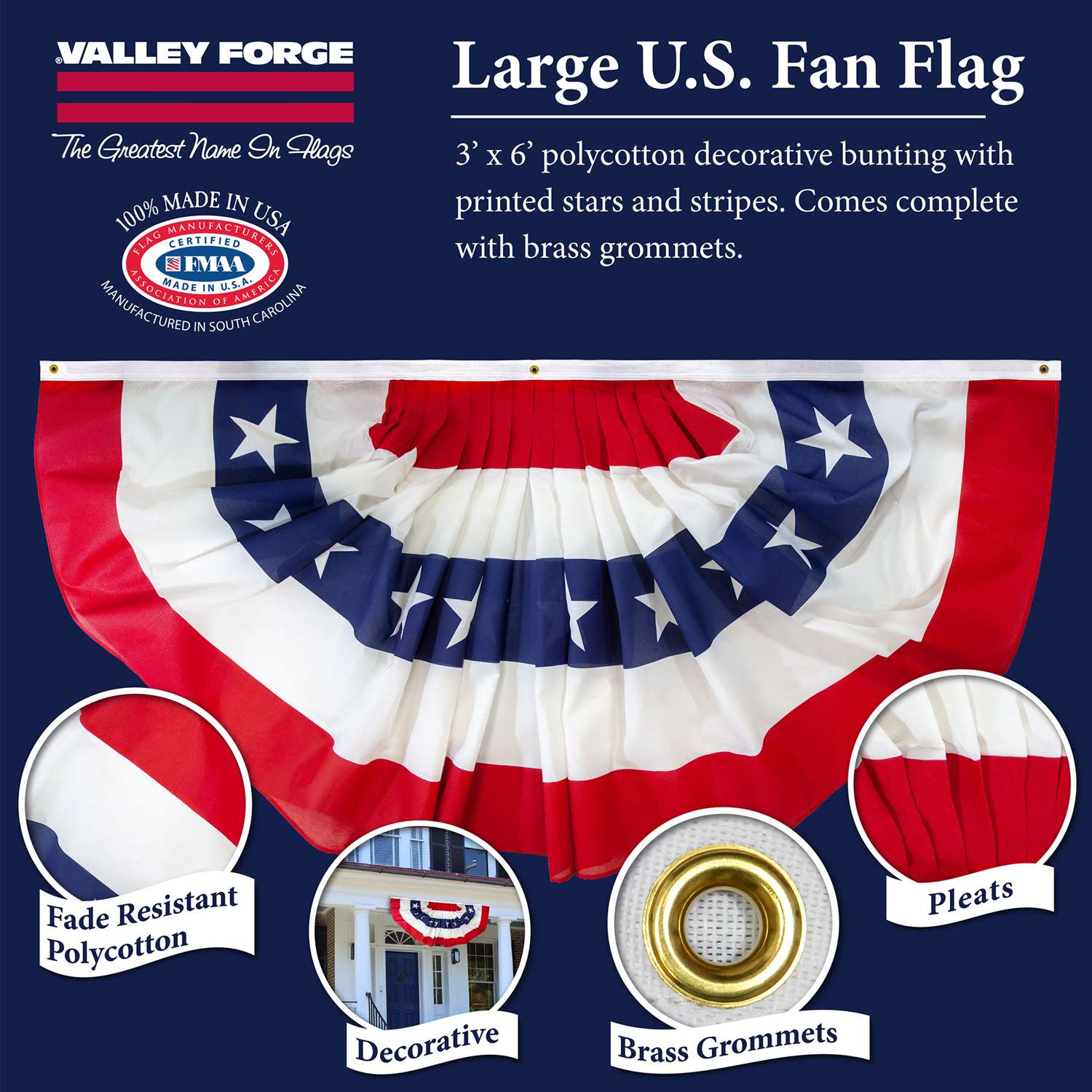  Valley Forge American Banner 36 In. H X 72 In. W
