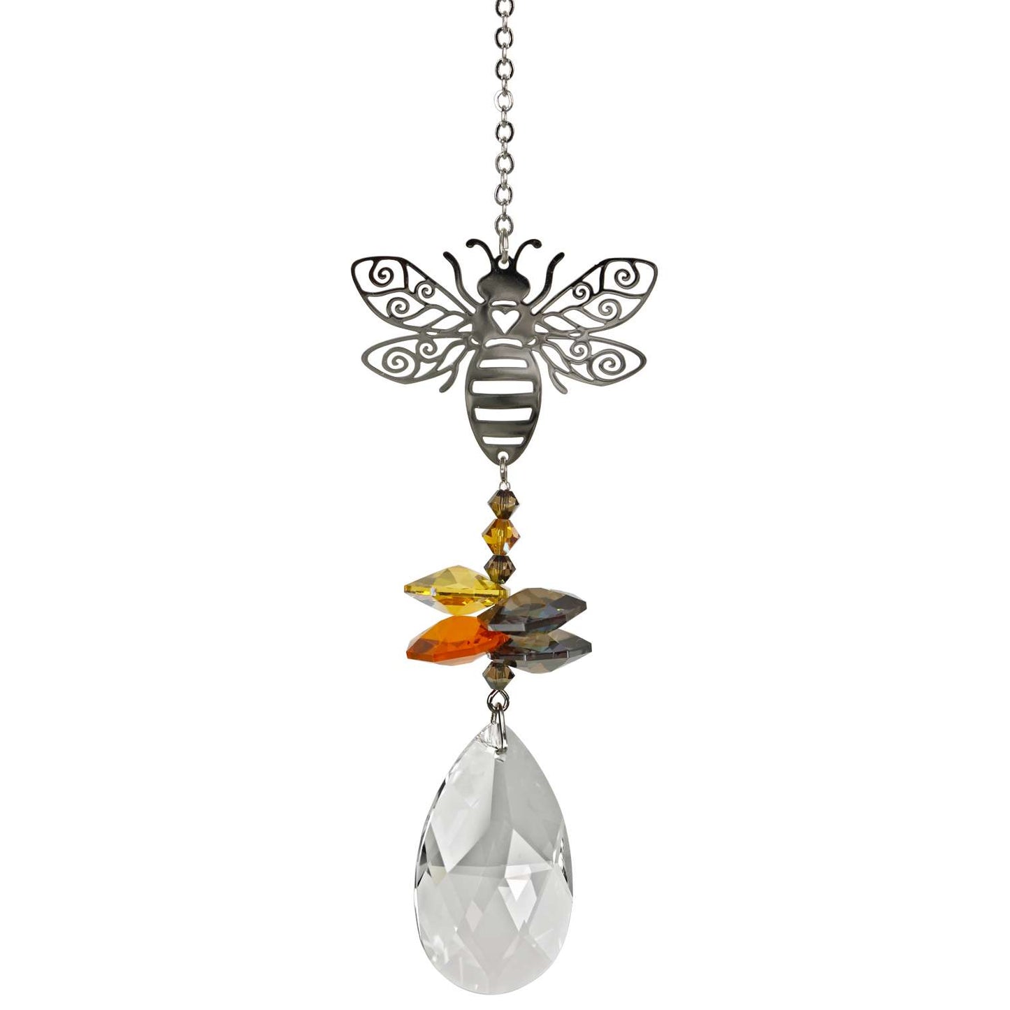  Woodstock Chimes Multi-color Crystal 4.5 In. Bee Wind Chime