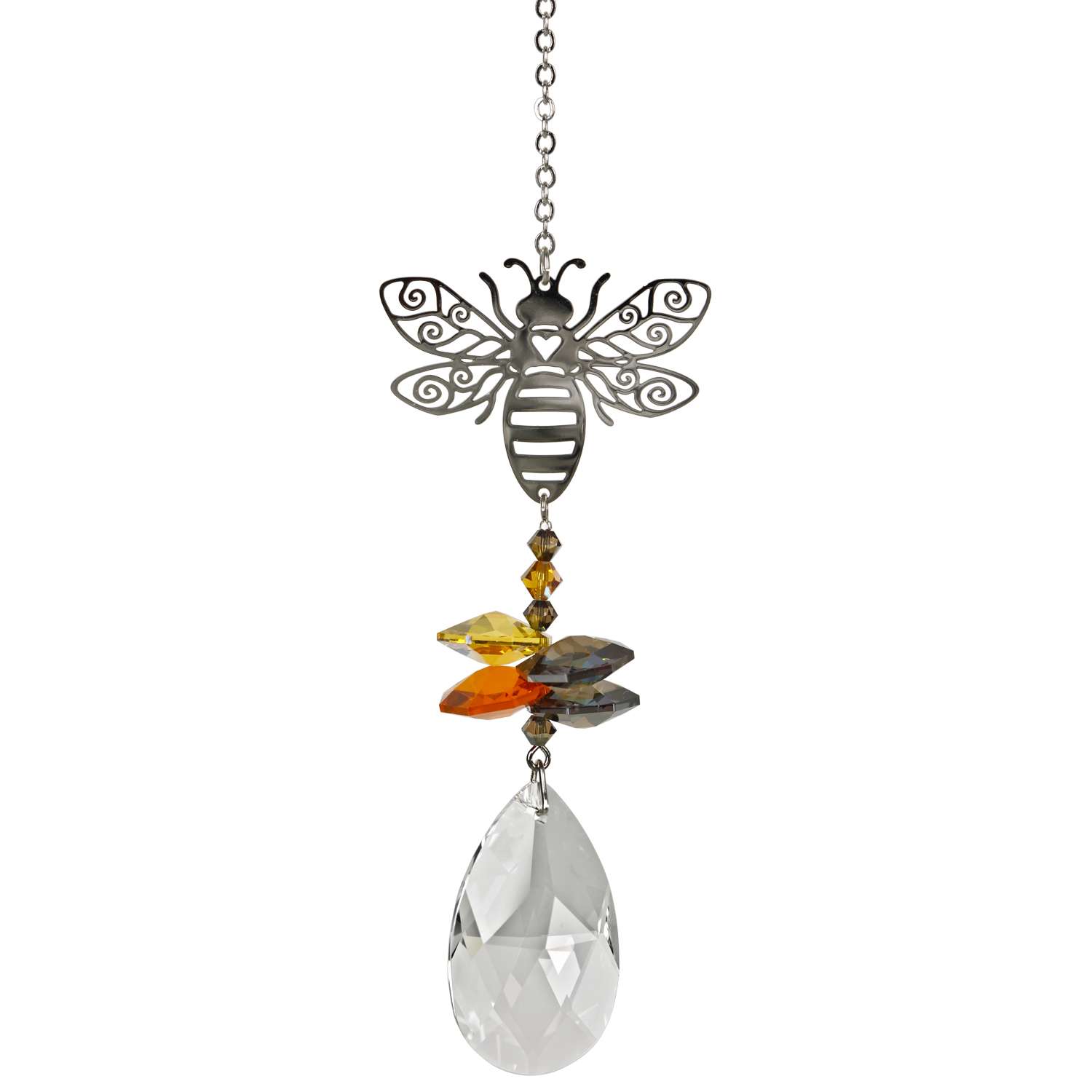  Woodstock Chimes Multi-color Crystal 4.5 In. Bee Wind Chime