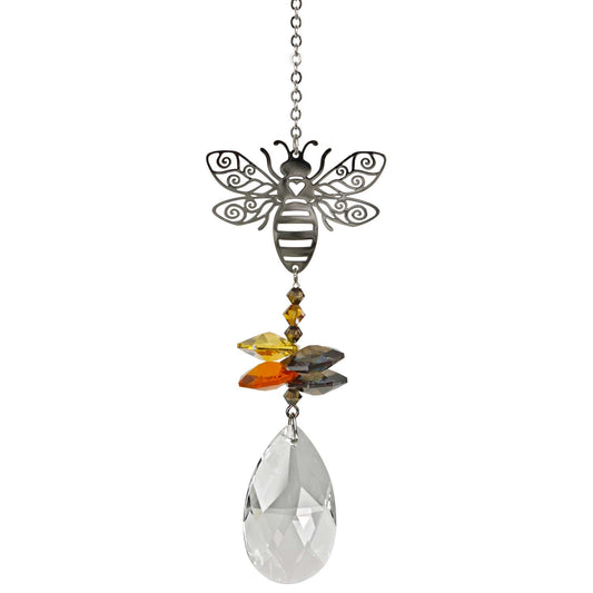  Woodstock Chimes Multi-color Crystal 4.5 In. Bee Wind Chime