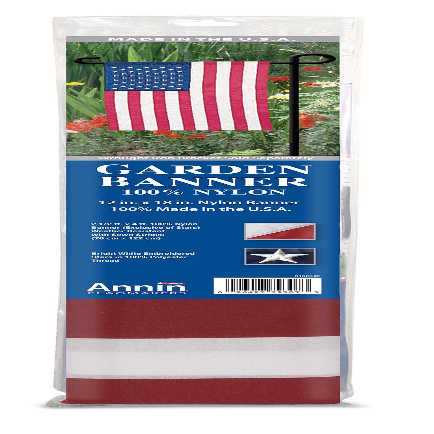  Annin Flagmakers Stars And Stripes Garden Flag 12 In. H X 18 In. L